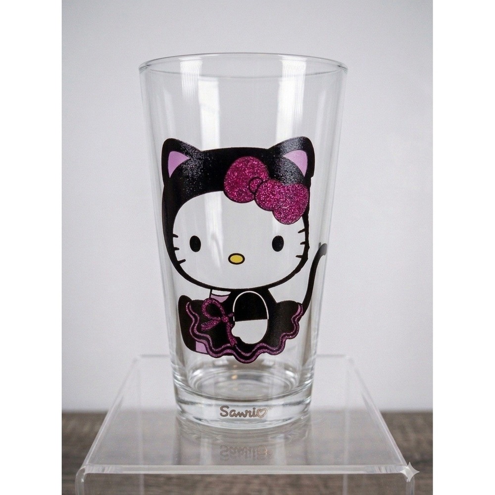 Hello Kitty CAT Sanrio Glassware Cup 16 oz Pint Glass